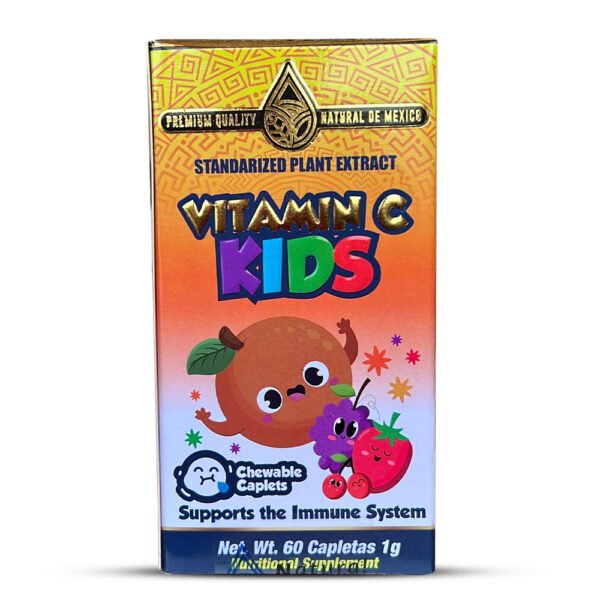 Vitamina C Kids Suplemento 60 caplets.
